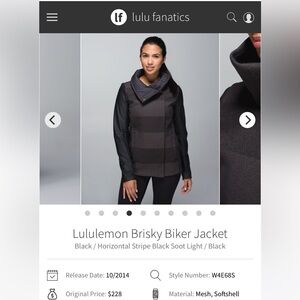 Lululemon Brisky Biker Jacket